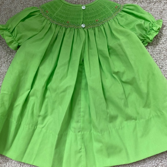 Rosalina Green Smocked Lion Dress - Picture 3 of 3